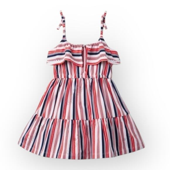 Janie and Jack Americana girls New Nautical sundress, Red, Blue, White- 6 - Picture 2 of 9